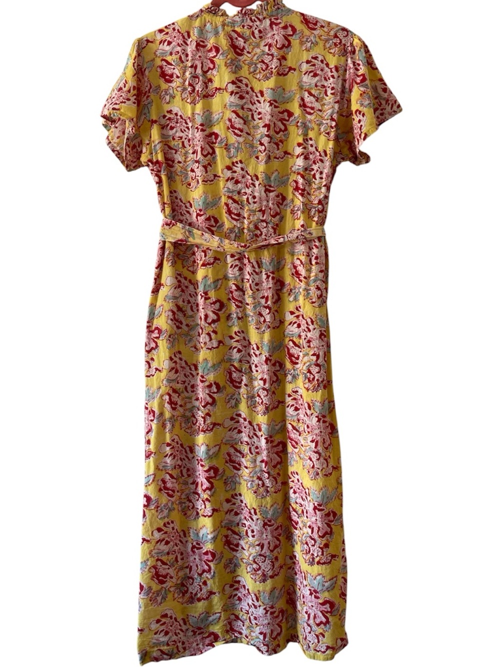 Rustic Passport Cotton Floral Print Button Front Midi Dress Size Large - Picture 2 of 5
